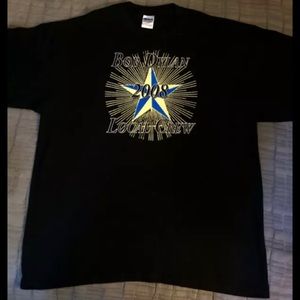 BOB DYLAN 2008 Tour Local Crew Tshirt Men’s sz XL Legendary Folk Singer NEW